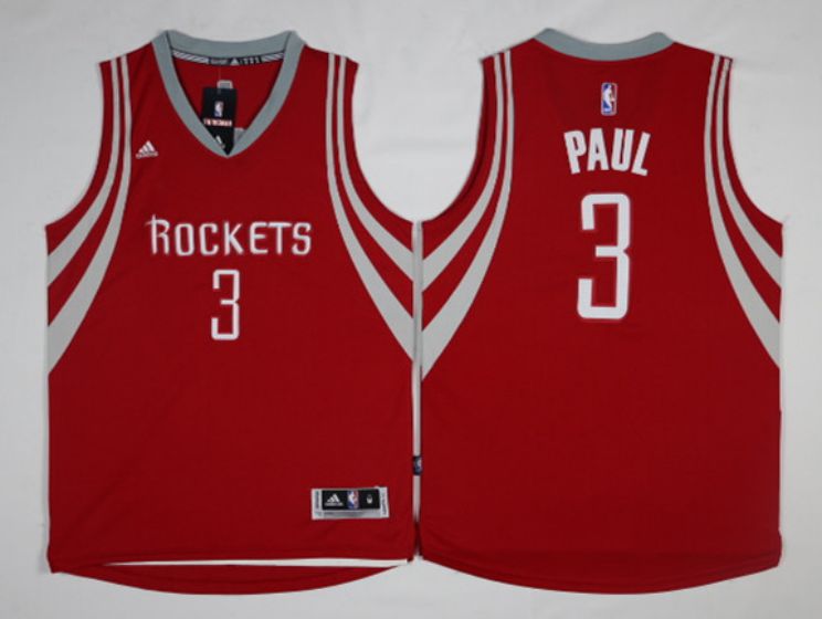 Men Houston Rockets #3 Paul Red NBA Jerseys->golden state warriors->NBA Jersey
